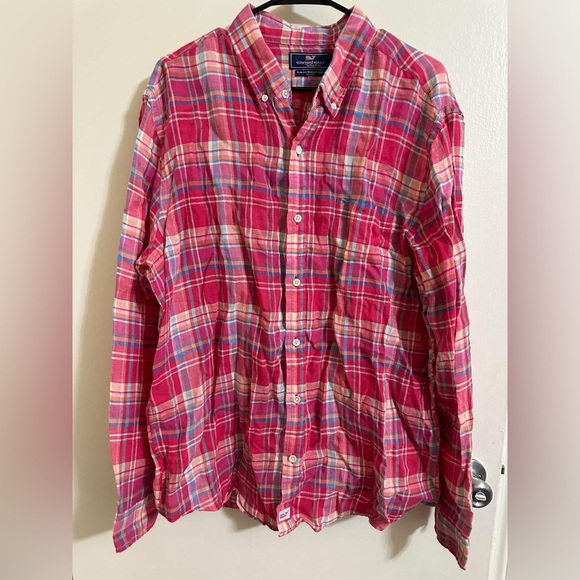 EUC Vineyard Vines Linen XL Slim Fit Murray Shirt - Picture 1 of 1